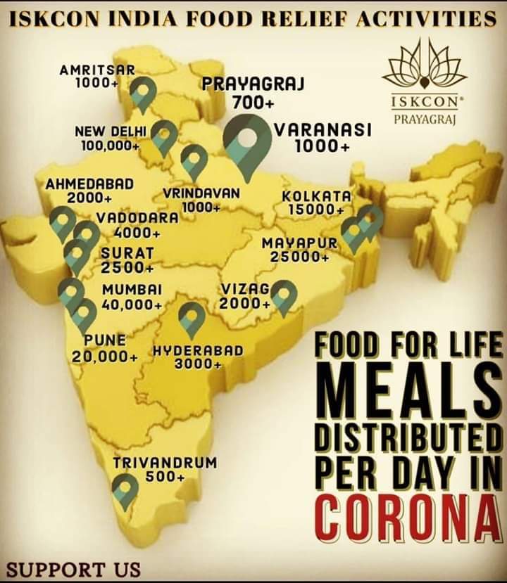 VikasInExile's tweet photo. Everyone is coming out and helping ..#Iskcon is doing a great job across India ..
#iskconthanks https://t.co/uDN31wqTED
