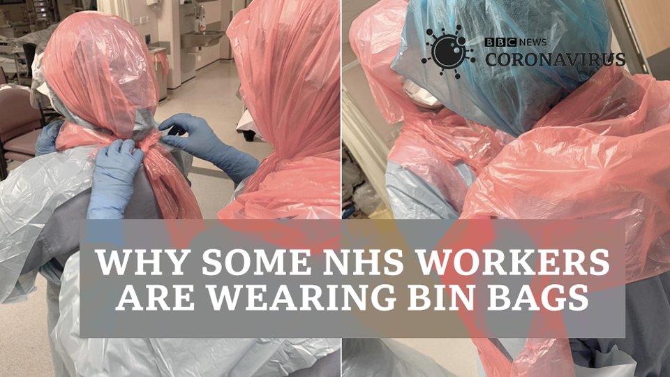 Healthcare workers in England say there is a lack of equipment in their hospitalsWarned against speaking to the media, they are unwilling to talk publiclyBut one intensive care doctor agreed to go on record - under a different name[Thread] http://bbc.in/CoronavirusBinBags
