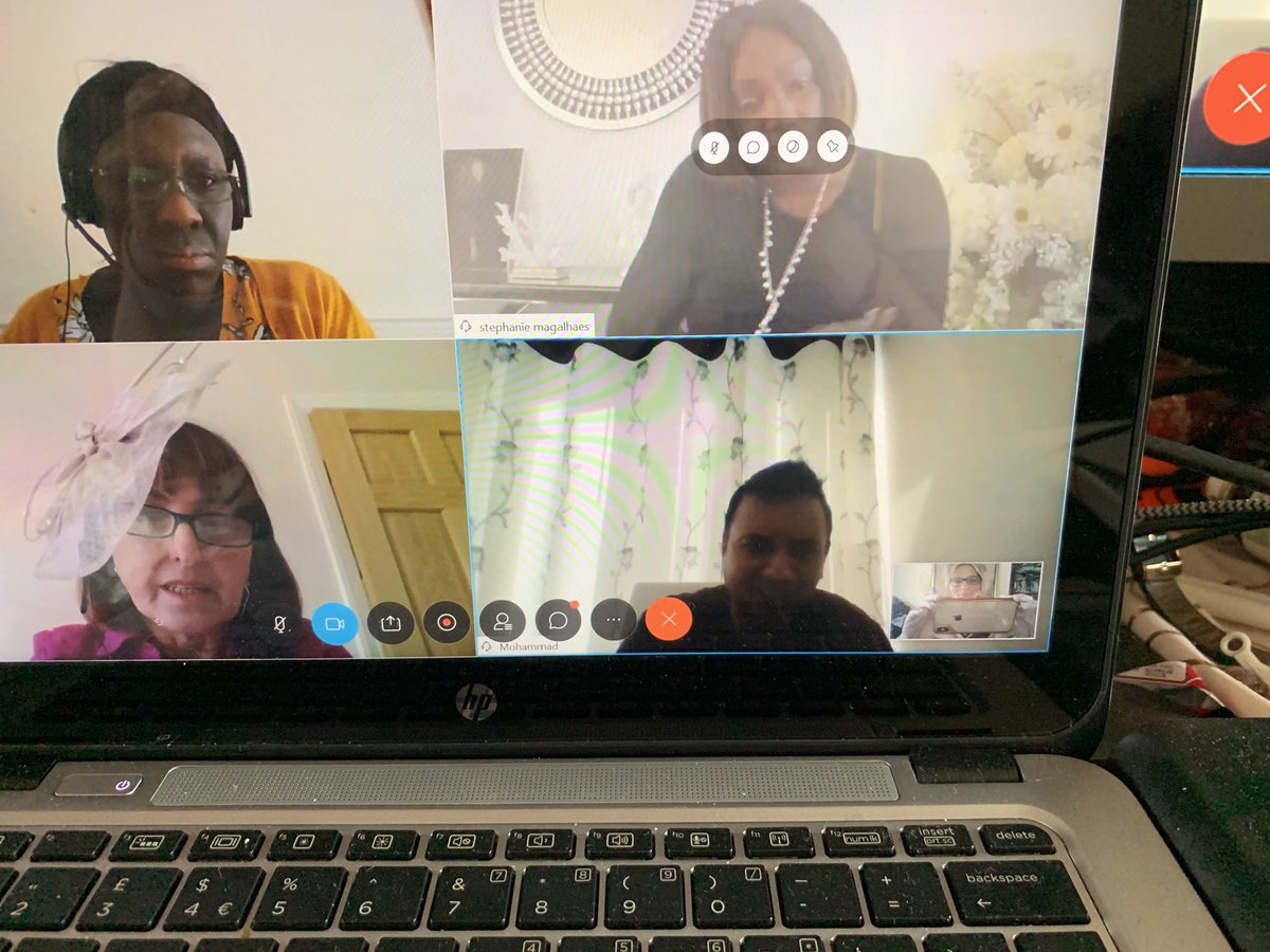 joy_coutts's tweet photo. NELFT children’s universal leads, afternoon huddle, complete with Eileens afternoon hat 😁 #LeadingThroughChange #adaptiveleadwrship #creativity #gettingthejobdone #communication #shoutouttoIT #technologyenabling #bestteam @StephanieMaga15 @FolaAkinmutande @melwilliams21 @NELFT https://t.co/mpbLaIgZab