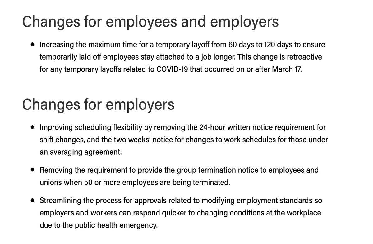 Which brings me to their first actions under this act. Were they health related? Nope. They were a set of changes to the employment rules in Alberta: /9 https://www.alberta.ca/release.cfm?xID=700122D6A74F3-F688-D77B-42A3309636AA078B