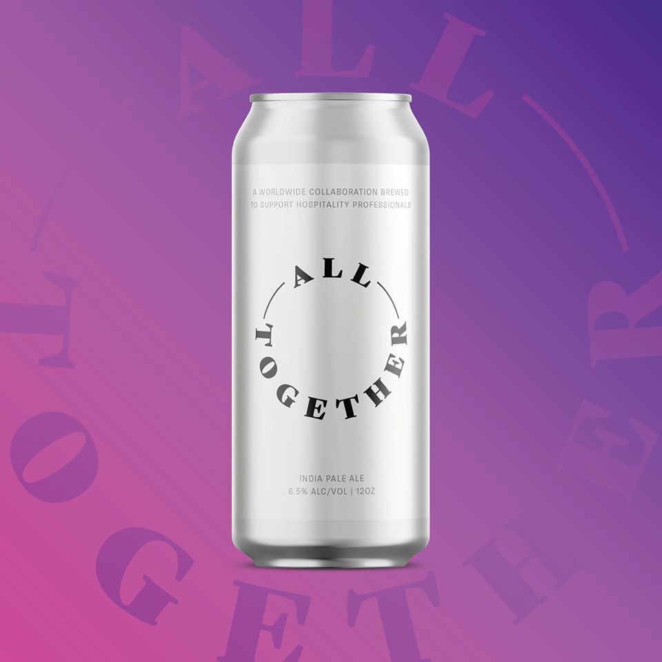 As part of a new initiative, <a href="/OtherHalfNYC/">Other Half Brewing</a> created a unique recipe for All Together IPA, a global collaboration taken on by more than 300 breweries globally. Each #brewery is using the same recipe and selling the beer to raise money for essential workers: bit.ly/3bVxs3Z