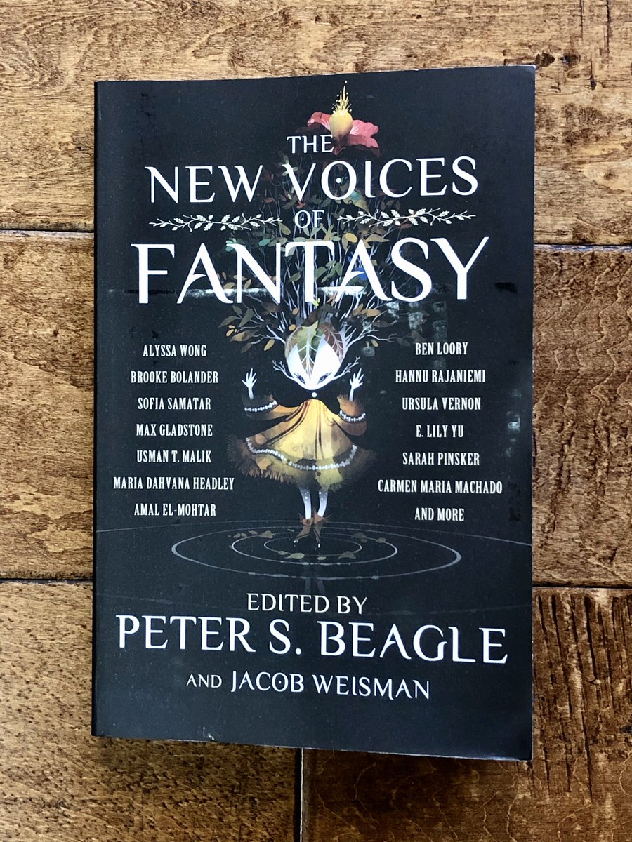 4/7/2020: "Wing" by  @tithenai, anthologized in 2017's THE NEW VOICES OF FANTASY, edited by  @petersbeagle and Jacob Weisman and published by  @TachyonPub. Available online at  @strangehorizons:  http://strangehorizons.com/fiction/wing/ 