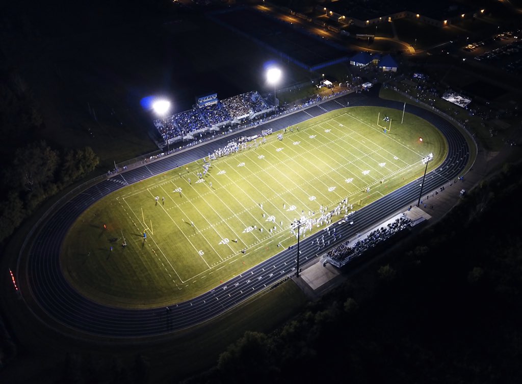 StmaAd's tweet photo. STMA will turn the lights on at the HS Stadium &amp; MSW Field on Monday, 4/13 at 8:20 pm as a “Ray of Hope” for our students and everyone in our communities. The lights will remain on for 20 mins in honor of our Class of 2020.  Join us by turning on your porch lights. #BeTheLightMN https://t.co/wS3QjFkhL6