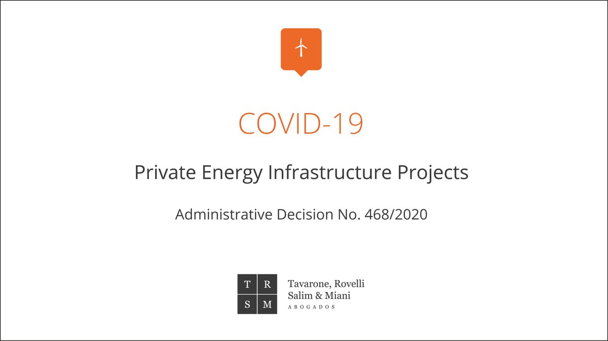 trsymabogados's tweet photo. 💡 Legal Alert • For further information please contact Nicolás Eliaschev and/or Javier Constanzó

#Coronavirus
#COVID19
#EnergyInfrastructure
#PrivateProjects

➕ 👉🏼 https://t.co/FO2j9Y6wfz https://t.co/YTjWUmDa86