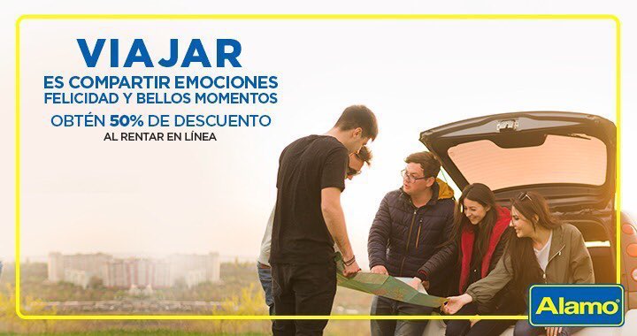 AluniTravel's tweet photo. ¿Playa, montaña o Pueblo Mágico? Al destino que tu prefieras puedes llegar con @AlamoMxOficial.

Renta en línea hoy y obtén 50% de descuento, ¿qué esperas? https://t.co/BMuvP99xC3

#ConduceFeliz #ViajaConAlamo #RoadTrip https://t.co/3AdsgZuOdn