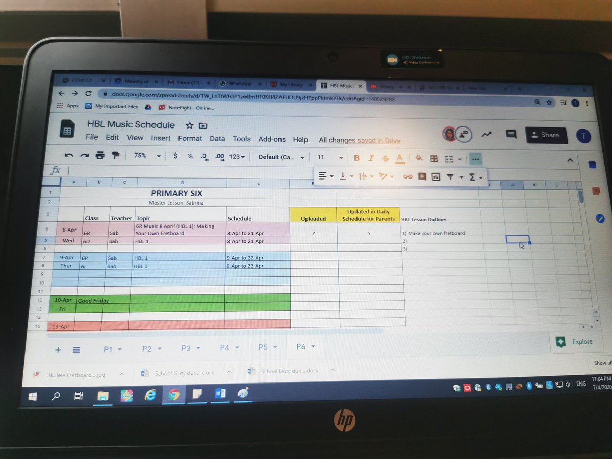 SabrinaTaysw's tweet photo. For Art &amp; Music Teachers, we often have to teach many classes. To prepare for this HBL, it is a slow and tedious process. Create a master lesson, customise and assign to individual classes. Track the process so that we don't get confused. Stay organised and repeat for 6 levels. https://t.co/kHGw8xv5It