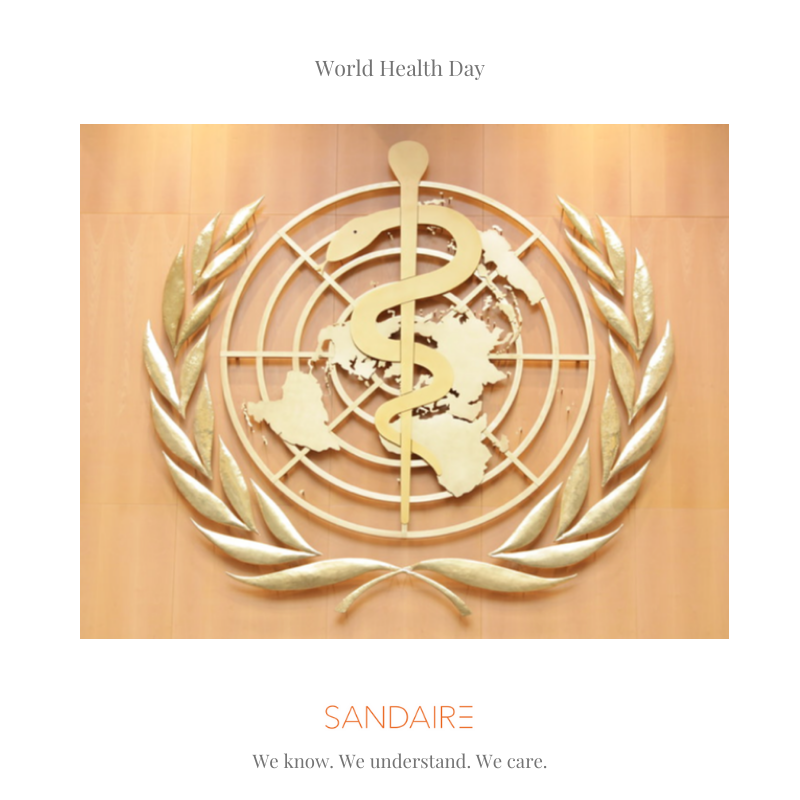 At a time when the world is faced by a global pandemic, we join others around the globe in honouring #WorldHealthDay. Our continued thanks and praise go to the NHS and care workers who's selfless dedication reminds us all that the greatest wealth of all is health. #Sandaire