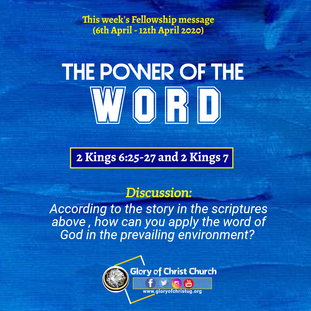 gloryofchristm's tweet photo. Discussion
According to the story in the scriptures above , how can you apply the word of God in the prevailing environment? https://t.co/aG2XsihMnk