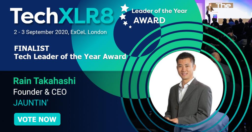 Congratulations Rain Takahashi (<a href="/jauntins/">JAUNTIN'</a>), one of our finalists for the #TechXLR8 "Tech Leader of the Year" award. See who else made the cut 👉 spr.ly/60161II2A  JAUNTIN' enables insurance carriers to distribute on-demand #microinsurance. #healthtechnology #telemedicine