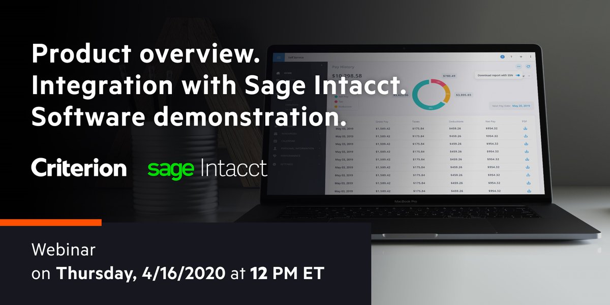 criterionhcm's tweet photo. Join @criterionhcm for our webinar discussing our connectino with @SageIntacct, an overview of our product, and a software demonstration!
Click the link below to register now:
https://t.co/yYWGd7MZAu
#criterionhcm #sageintacct #hcm #webinar #cloudsoftware #livewebinar #software https://t.co/IhSNH4uCWz
