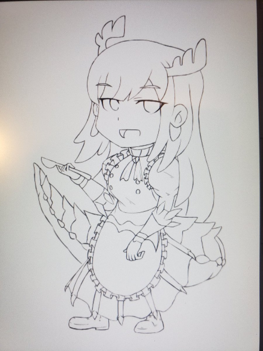 下書き綺麗にした。 
