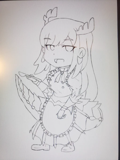 下書き綺麗にした。 