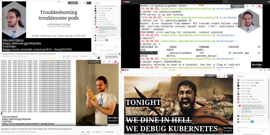 enixsas's tweet photo. 👁👁Si vous avez raté hier le talk de notre expert @jpetazzo sur le debugging live de Kubernetes et sur la composition en sucre du jus de maracuja à l'Orange, le replay est disponible ici. Bon rattrapage !https://t.co/cTakjuNJJM https://t.co/roUnqQvoBT