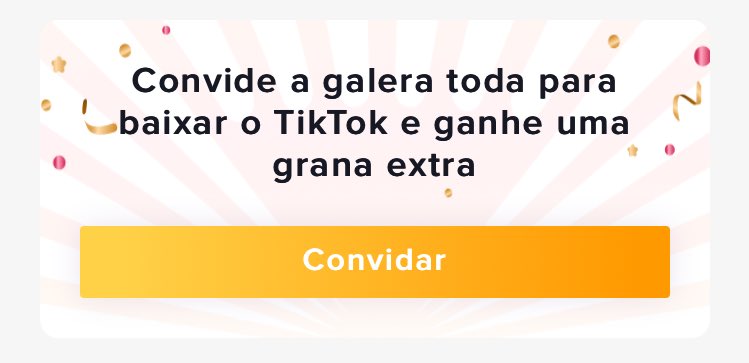 tikktokmoney's tweet photo. E pra você continuar ganhando é simples! Vai gerar o seu código aqui em convidar. E é só divulgar para seus amigos! Cada um que baixar e usar seu código você ganha R$2.00!! 😁😁 https://t.co/S4mJ8zbWME