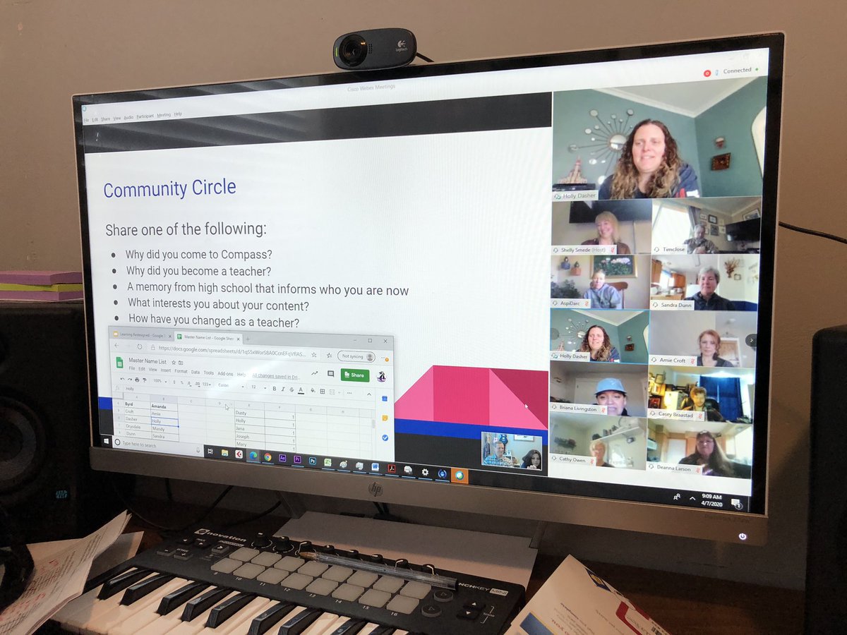 CompassAcad's tweet image. Staff meeting #covidteaching #calions