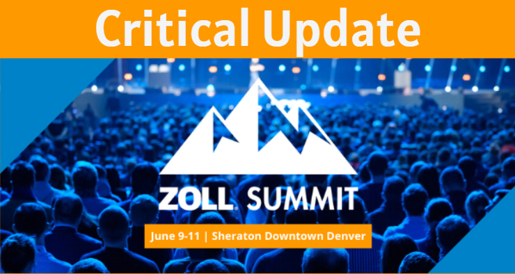 emsCharts's tweet photo. Due to health and safety concerns, we have made the difficult decision to cancel ZOLL SUMMIT 2020 June 9-11 as well as the pre-conference day on June 8.

Registered attendees have been emailed with next steps.

We will come back stronger than ever for ZOLL SUMMIT 2021! https://t.co/f8I7Ci5Lwg
