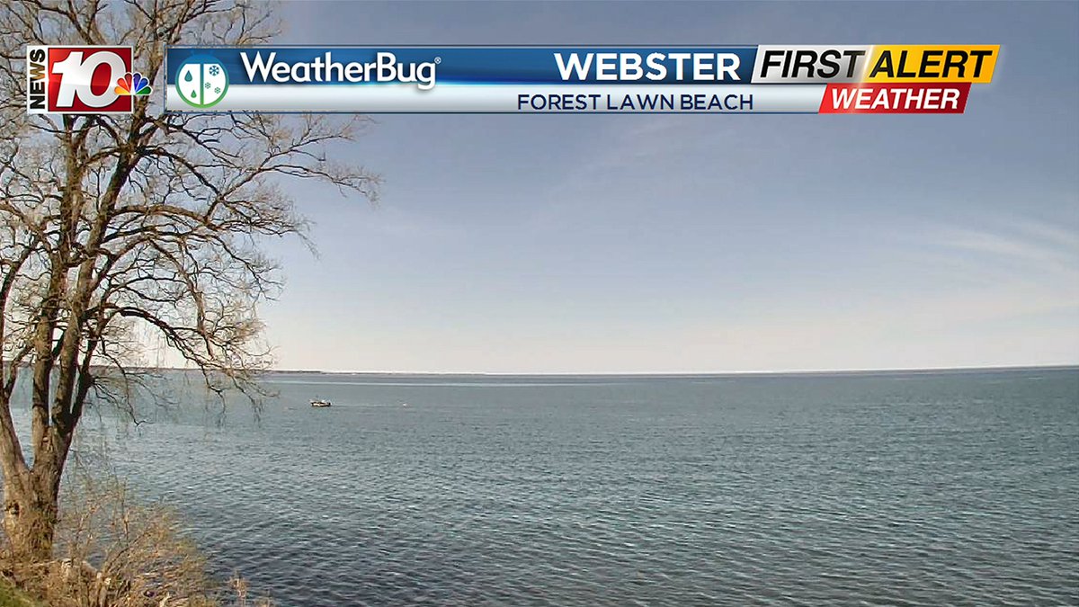 A beautiful view from Forest Lawn Beach in ster. Expect temperatures