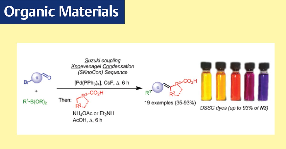 Thieme Chemistry The First Contribution To Issue 2 Of Organic Materials By Thomas J J Muller And Tim Meyer From Hhu De Is Now Online Do Not Miss Their