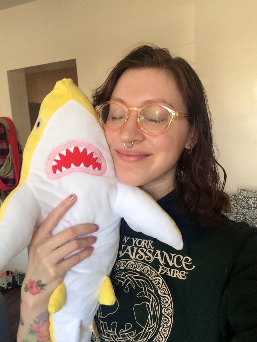 yellow shark plush