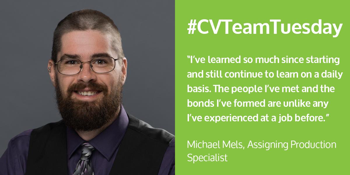 ClassValuation's tweet image. This week #CVTeamTuesday is featuring Michael Mels, an Assigning Production Specialist. He loves helping his coworkers succeed and LARPING! Learn more about him here: classvaluation.com/cvteamtuesday-…