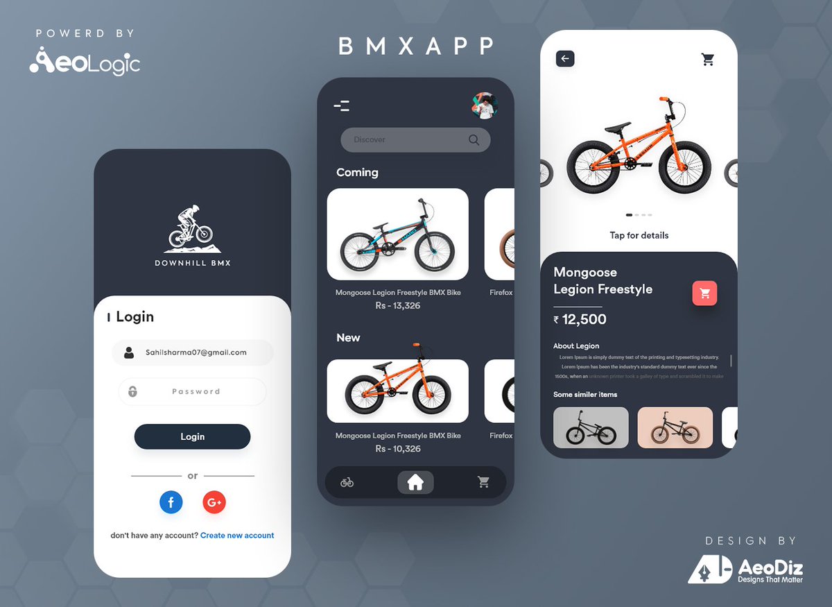 aeodiz's tweet photo. Check our #UI work sample for #BMXAPP. View more – https://t.co/MQLU1Ki0OV
#EcommerceApp #ShoppingApp #EcommerceAppDesign #BicycleApp #UI #UserExperince #UserInterface #UXDesign #GraphicDesign #Designing #CustomUIDesign #UX #Daily #Design #AndroidApp #iOSApp #AppDesign #UIDesign https://t.co/GCNUSxKpw9