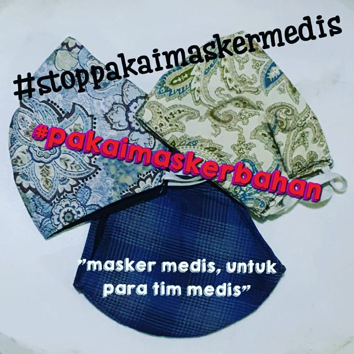 #stoppakaimaskermedis 
#pakaimaskerbahan 
#maskermedisuntuktimmedis
#gerakanmembuatnormalhargamasker
#stopmembelimaskermedis
kl ga bhubungan langsung dgn medis, serentak ga beli masker medis, harga akan balik normal, se ga nya mendekati normal. Ga liar&amp;menggila kyk skrng.