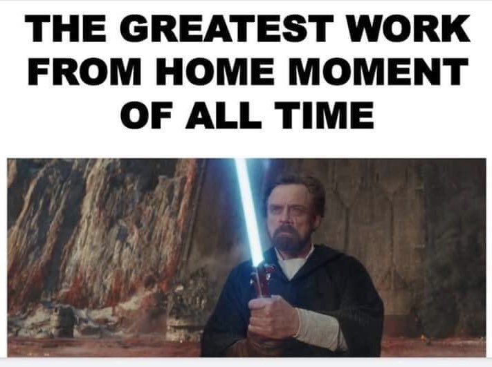 bluemilklatte's tweet photo. Search your feelings, you know it to be true. #StarWars #LukeSkywalker #TheLastJedi #RianJohnson #Crait #BattleofCrait #ForceProjection #WorkFromHome #Lightsaber #StarWarsMemes #StarWarsFan #StarWarsFan #BlueMilkLatte #🔵🥛☕️ https://t.co/lxwn8LIv2k