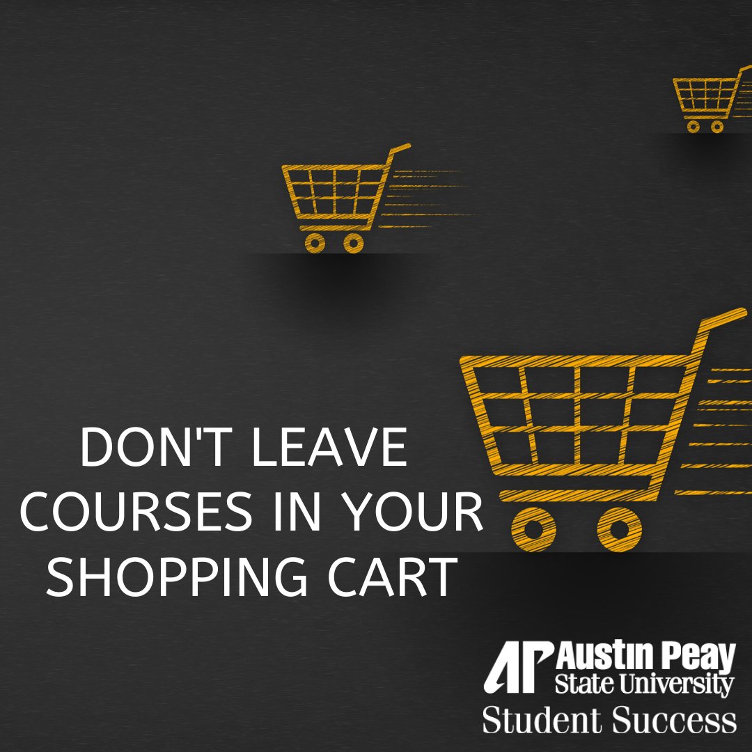 APSUSuccess's tweet photo. Make sure you've successfully ENROLLED in the courses added to your shopping cart! π Adding a course to your cart does NOT enroll you to the class.π«Contact your advisor for more assistance! #APSUSuccess #GovsGetRegistered https://t.co/uV73gD5Wkr