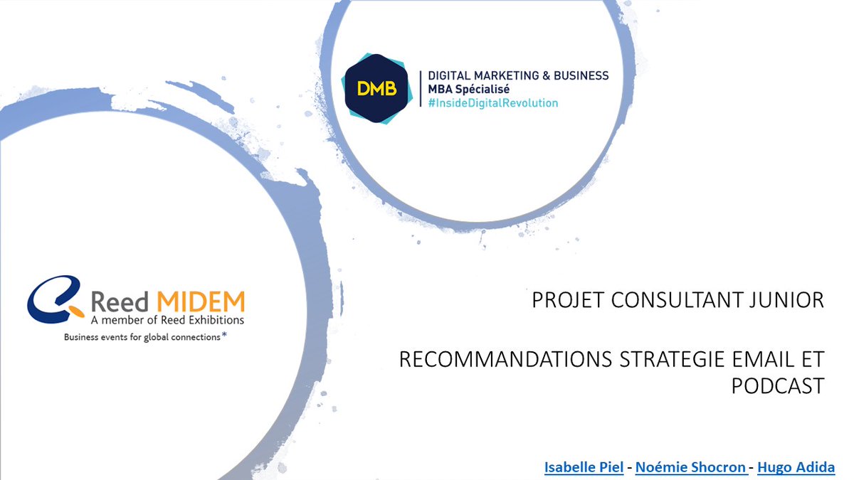 Notre mission de #conseil pour <a href="/Reed_MIDEM/">Reed MIDEM becomes RX France</a> vient à son terme après 6 mois enrichissants. Remise de nos recommandations #EmailMarketing et #podcast. Merci <a href="/Solen_Carreau/">Solen CARREAU</a> pour ses encouragements et sa #confiance. #gestiondeprojet #TransfoNum #salon #events #B2B
#mbadmb #OnAlaPatate