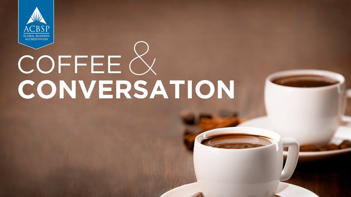 acbspglobal's tweet photo. Join us for Coffee & Conversation this Wednesday morning at 10:00am CDT. Bring your accreditation questions and a warm cup of coffee. Start your day with ACBSP - https://t.co/7KoPbZpEPV #ACBSPaccredited #ACBSPstrong #StrongerTogether https://t.co/xlLdIDdb15