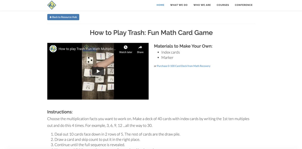 integrowmath's tweet photo. Trash is a fun math card game you can make and play at home! All you need are index cards and a marker. How to play video here: https://t.co/O9D0zbbFex

What is your favorite math card game?

#mathrecovery #homeschooling #mathactivities #iteachmath #MathsEveryoneCanAtHome https://t.co/CC4k1vFkUF