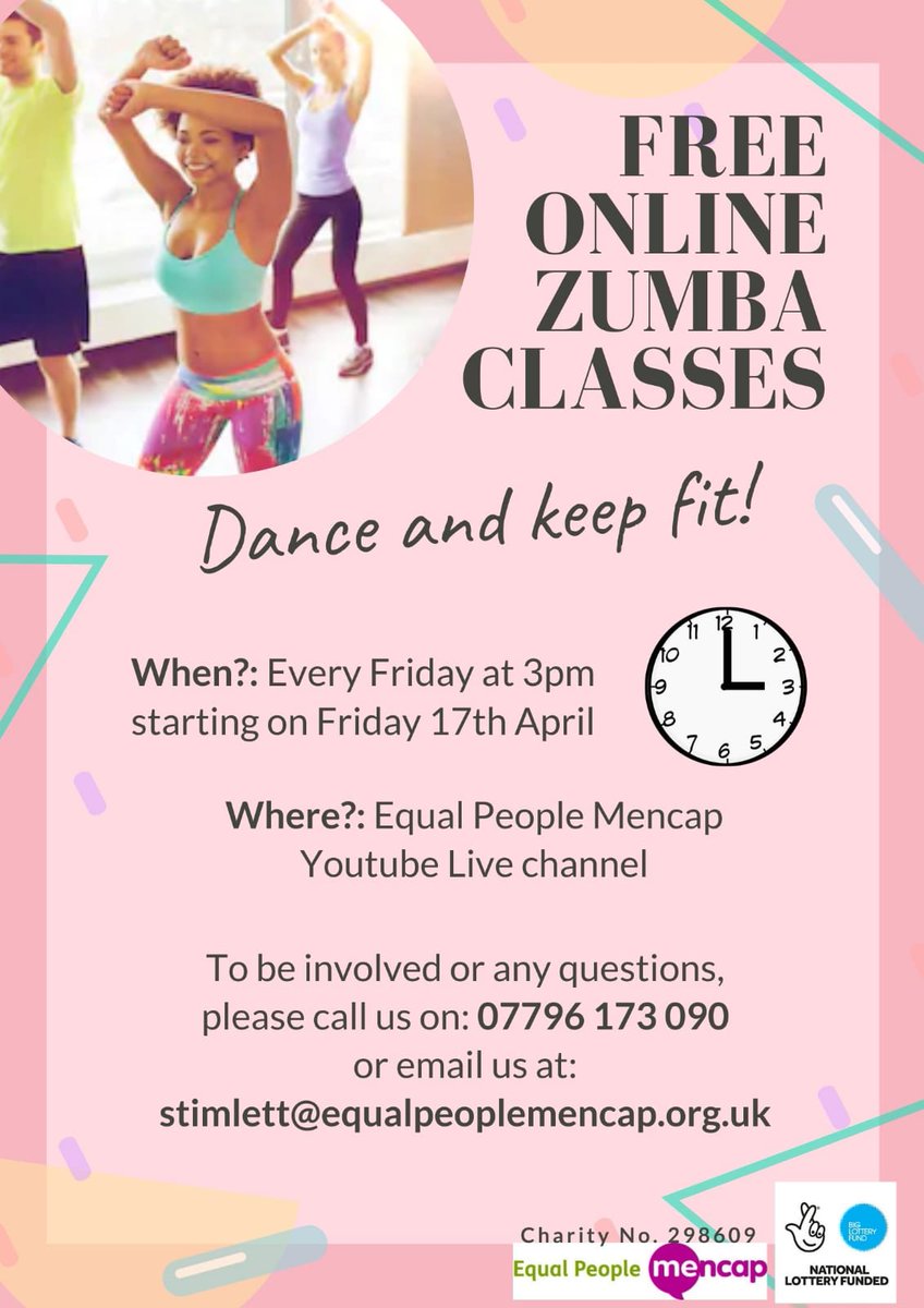 Equal People mencap (@equalpeoplemenc) on Twitter photo Spice up your week with Equal People Mencap's free online Zumba classes! Zumba has many benefits, it is great for keeping fit and increasing happiness. So, we hope you'll join us on YouTube Live to have fun and dance along to great music! ππ½πΊπ½ <a href="/RBKC/">Royal Borough of Kensington and Chelsea</a> #NationalLottery Spice up your week with Equal People Mencap's free online Zumba classes! Zumba has many benefits, it is great for keeping fit and increasing happiness. So, we hope you'll join us on YouTube Live to have fun and dance along to great music! ππ½πΊπ½ <a href="/RBKC/">Royal Borough of Kensington and Chelsea</a> #NationalLottery