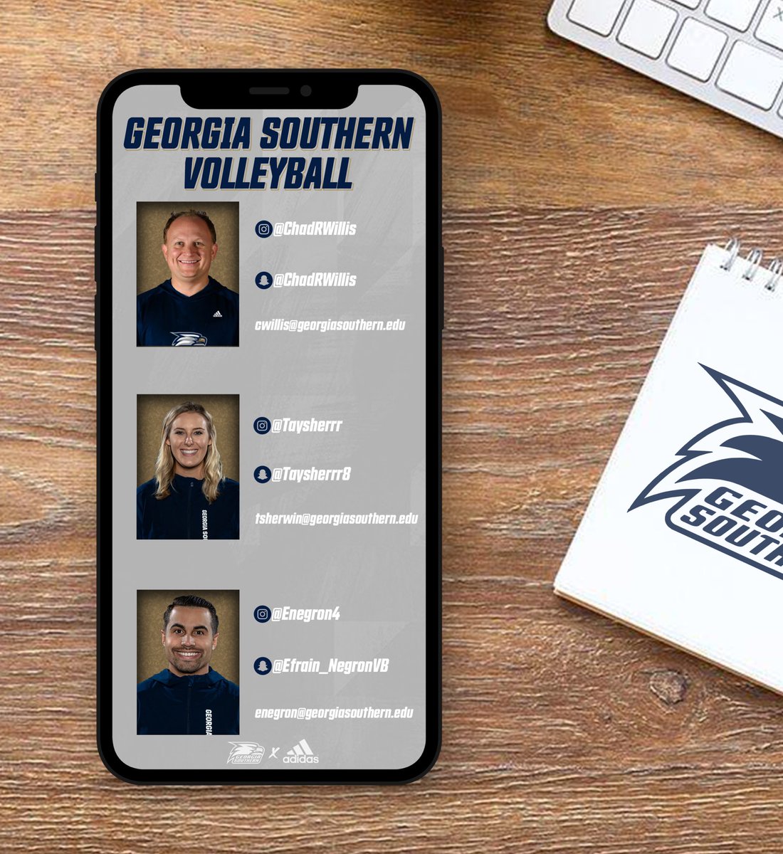 GSAthletics_VB's tweet photo. Keep the:
🎥 Film
📧 Emails
💻 Social media posts coming! We look forward to hearing from you 🦅🤙 

#HOME
#WingsUp https://t.co/m5MczOiKm6