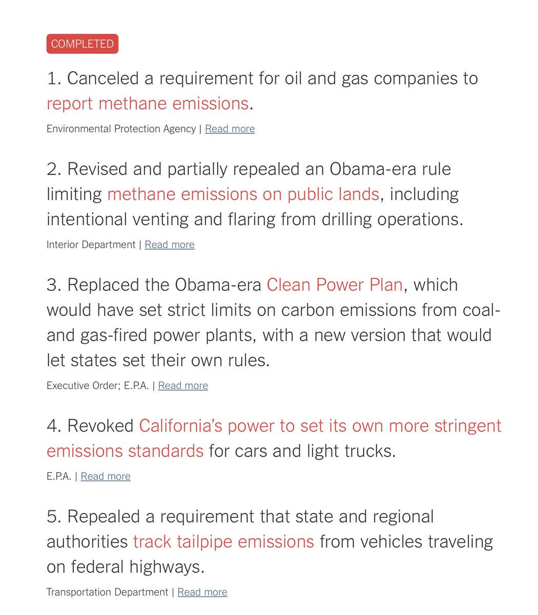 If Trump insists on giving daily briefings on the coronavirus response, reporters should ask him about these changes he’s made that impact fatality from the virus. /2  https://www.nytimes.com/interactive/2019/climate/trump-environment-rollbacks.html