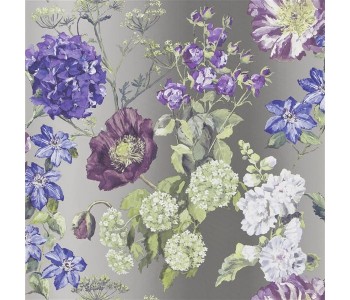 Alexandria wallpaper is a gorgeous illustrated botanical, printed on beautiful non-woven paper for easy washing and hanging. A variety of backgrounds including some softly shading ombres, sit behind the crisp cow parsley and poppies. #wallpaper #interiordesign #homedecor