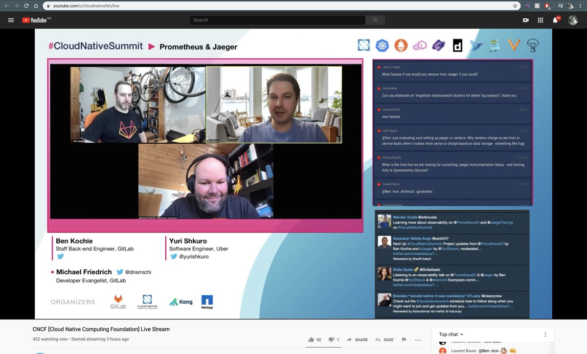 itssadon's tweet photo. Watching #CloudNativeSummit live.
I see @cherryff911 @john_cogs @sarki247 @pritianka ... 😃 https://t.co/NgROXRli6p