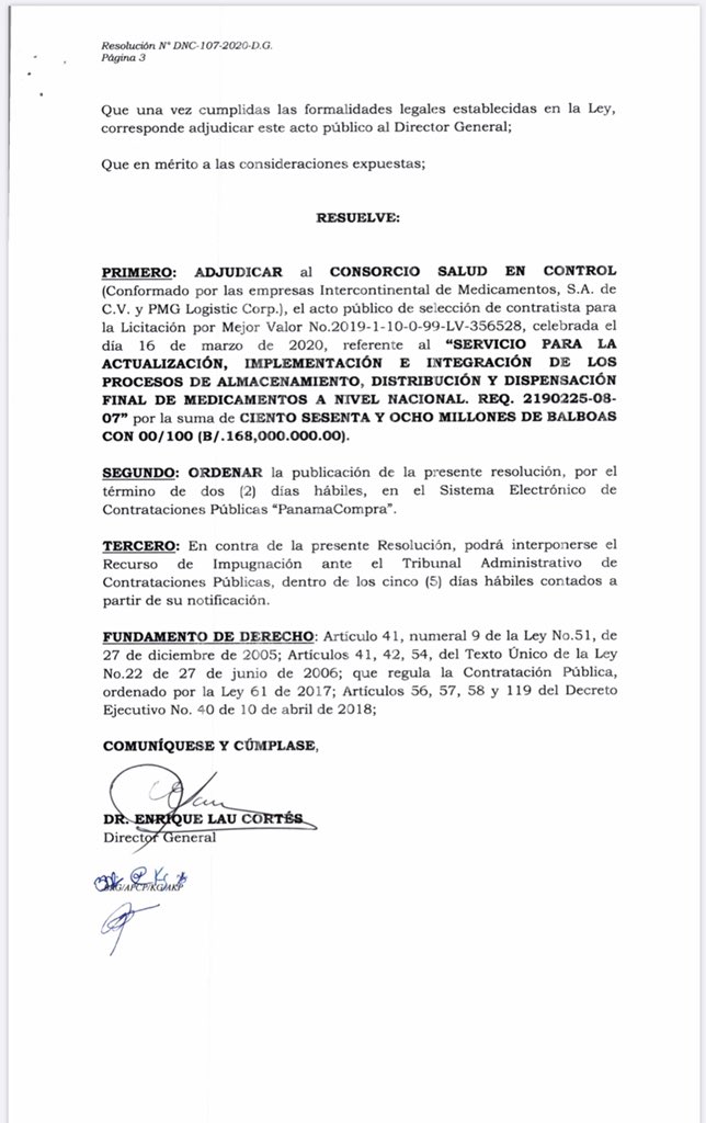 En medio de esta crisis sanitaria otorgan licitación. Lo peor es que la empresa ganadora tiene un currículum muy interesante en México. No me crean a mi y Busquen en Google Intercontinental de Medicamentos y se darán cuenta las bellezas.