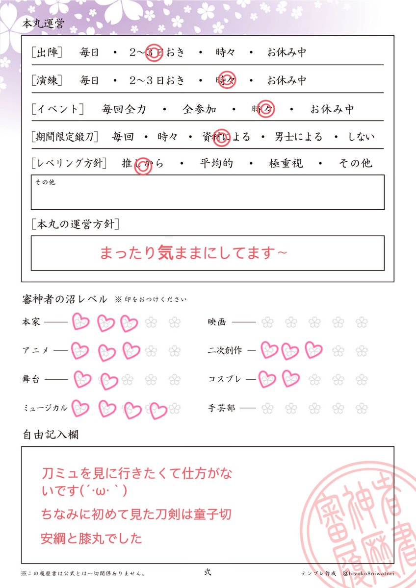 刀剣乱舞初心者