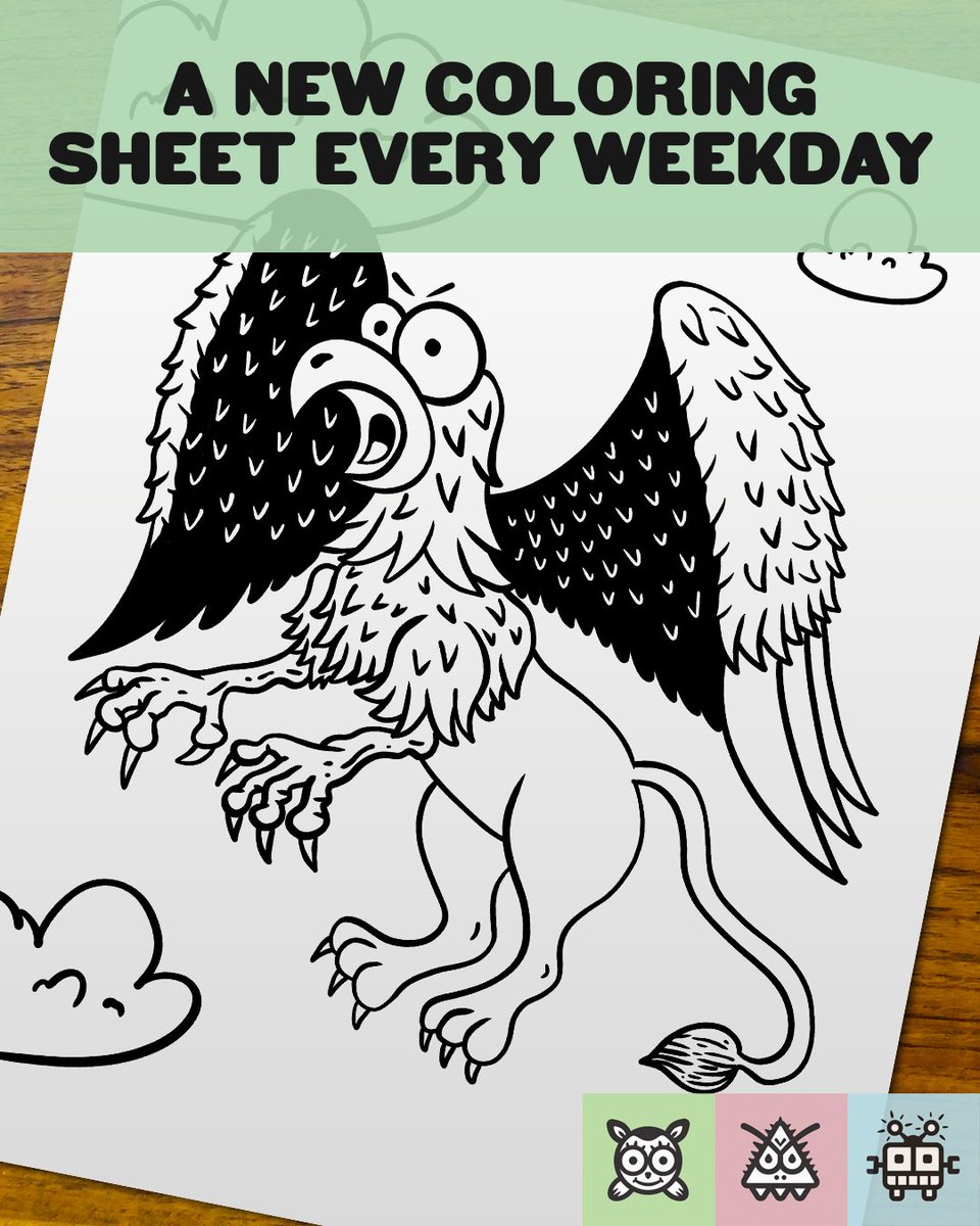 Ani_Mon_Bot's tweet photo. A new #creaturecoloring sheet is available. It’s a Grouchy Griffin!
-
Download at https://t.co/JQAR4j4XxC
-
#kidlitquarantine https://t.co/sXBaXORxX9