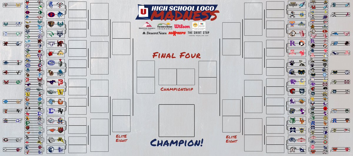 UHSAAinfo's tweet photo. We started with 153 schools. After the second round (and 50,000 more votes), we're down to a field of 64 logos. 
The third round starts NOW! #MyReasonWhy https://t.co/Os3SEBjzP4