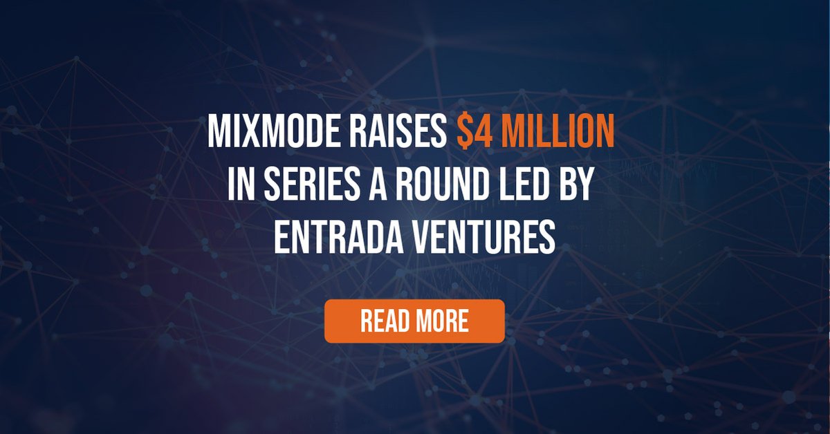 MixMode (@mixmodeai) on Twitter photo Today we announce the completion of our Series A funding round, raising a total of $4M led by <a href="/EntradaVentures/">Entrada Ventures</a> . It will be used to expand MixMode's AI-powered network traffic analytics platform. Read more: mixmode.ai/blog/mixmode-r… Today we announce the completion of our Series A funding round, raising a total of $4M led by <a href="/EntradaVentures/">Entrada Ventures</a> . It will be used to expand MixMode's AI-powered network traffic analytics platform. Read more: mixmode.ai/blog/mixmode-r…