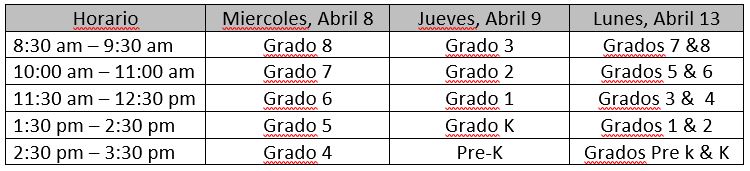 MarshSchool's tweet photo. Horario de Distribucion de Dispositivo Moviles https://t.co/fmj4MapqRp