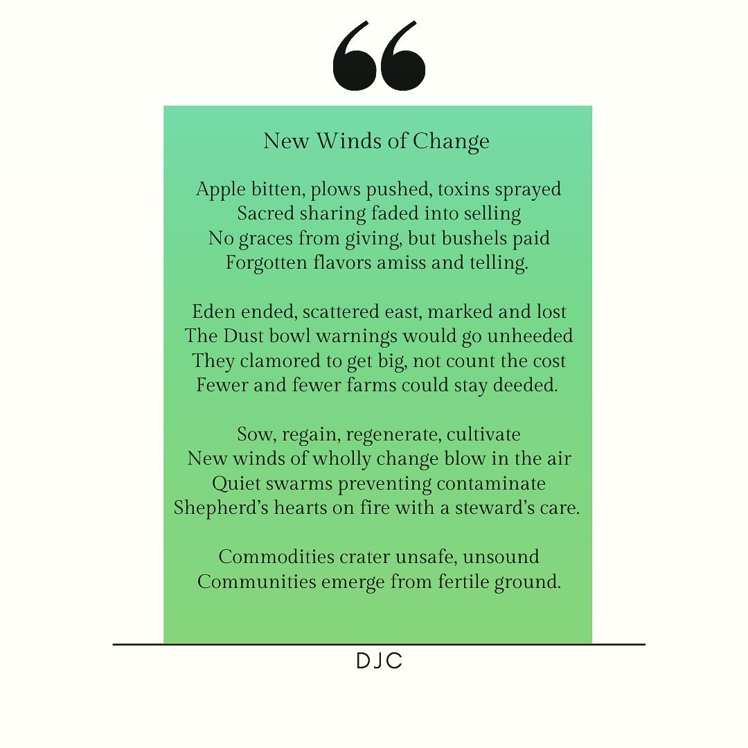 farmfareapp's tweet photo. A dear friend of @farmfareapp wrote this. In uncertain times, it’s been a deep source of inspiration and hope for our team - we hope it spreads light to you, too. 💚

#eatlocal #economiesofcollaboration #regenerativeagriculture #farmtoinstitution #familyfarms #stewardownership https://t.co/l8lHPdDPBU