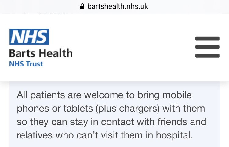 🌟 Kath Evans RGN RSCN 💙💛 (@kathevans2) on Twitter photo Just a reminder if someone you love may need to go into hospital at the moment make sure they have a mobile and a charger with numbers that may be useful to them it’ll make keeping in touch much easier 😉 #PtExp <a href="/lgoodbu/">Lesley Goodburn</a> @clairem7523 <a href="/Kissingitbetter/">Mahlangu</a> <a href="/AgencyNurse/">Teresa Chinn MBE RN QN 💙 🏳️🌈</a> #HopeNetwork Just a reminder if someone you love may need to go into hospital at the moment make sure they have a mobile and a charger with numbers that may be useful to them it’ll make keeping in touch much easier 😉 #PtExp <a href="/lgoodbu/">Lesley Goodburn</a> @clairem7523 <a href="/Kissingitbetter/">Mahlangu</a> <a href="/AgencyNurse/">Teresa Chinn MBE RN QN 💙 🏳️🌈</a> #HopeNetwork