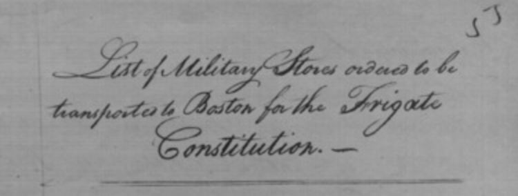 wardeptpapers's tweet photo. It’s #TranscribeTuesday! Why not take a moment to transcribe this list of military stores for the @USSConstitution written in April 1798 https://t.co/SIwkcY8Ttp #MilitaryHistory https://t.co/cLg7RkvfEk