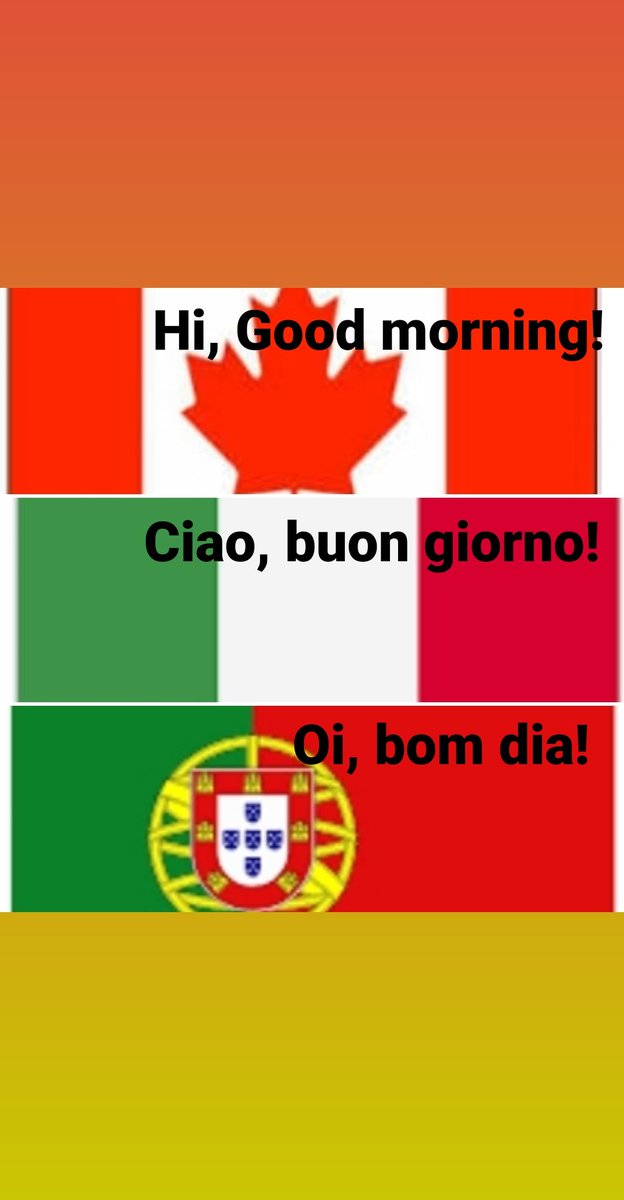 Kindercrew102's tweet photo. Happy Tuesday everyone☀️❤
Hi, good morning everyone! 🇨🇦
Oi, bom dia 🇵🇹
Ciao, buon giorno🇮🇹
How do you say hello/hi good morning? ❤🌈☀️
#TogetherAtHome #learningtogether #kindercrew
#continuationoflearning
#playexplorelearn
#learningthroughinquiryandplay https://t.co/ZzYj6MAVyR