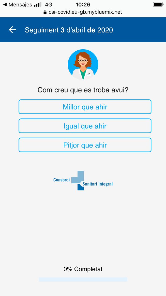 Meritxelldavins's tweet photo. Telecovid-CSI és una aplicació dissenyada al CSI (Consorci Sanitari Integral) que ens permet fer un seguiment personalitzat (quan ho necessiti i allà on ho necessiti) dels pacients amb Covid19. L'aplicació està integrada en els sistemes d'informació.  @innovacio_csi https://t.co/TMYR1yiQoI