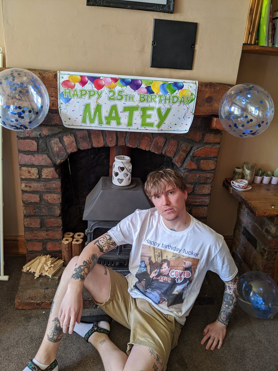 Big happy birthday to our cute as a button front man <a href="/LindopOliver/">Olithepunk</a> 

#birthday #QuarantineLife