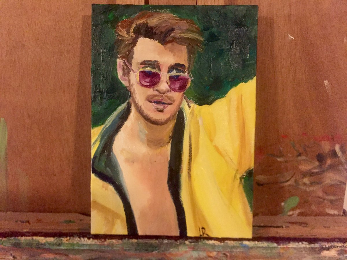 LibbyRuleArt's tweet image. Day (???????) of quarantine: I got the oil paints out