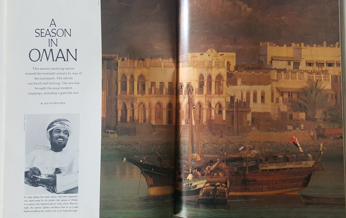This is an interesting read on Oman from Horizon Magazine's 1976 edition:"This ancient seafaring nation entered the twentieth century by way of the fourteenth. The old life was harsh and limiting. The new has brought the usual morden trappings, including guerrilla war"
